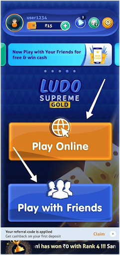 Ludo Supreme Gold login