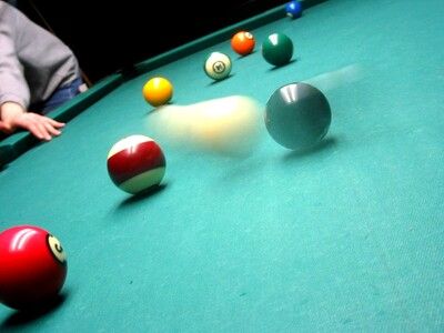 Striped balls in 8 ball pool