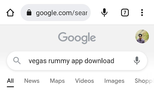 search for Vegas Rummy app