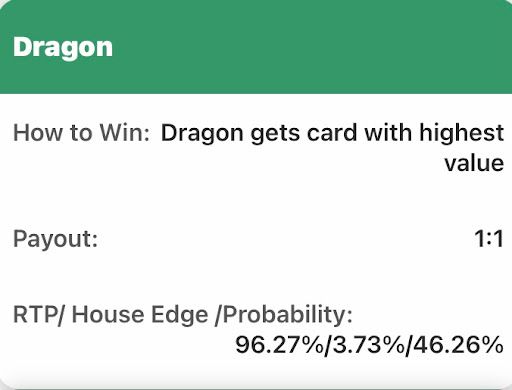Dragon vs tiger winning tricks
