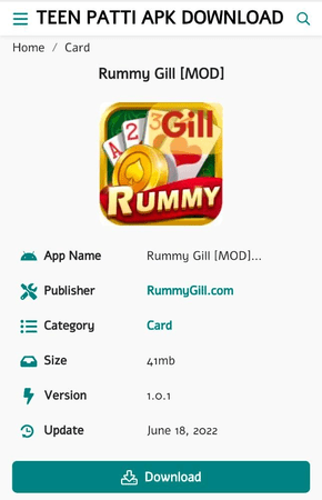 Rummy Gill App Download