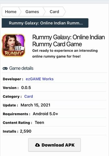  Rummy Galaxy App Download
