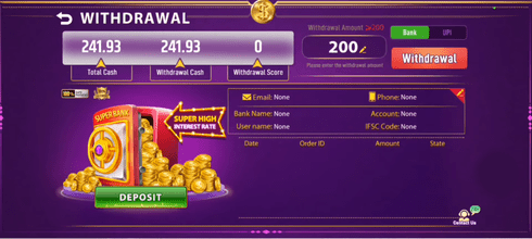 Withdraw money from Win 101 Rummy
