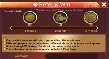 Refer and Earn  Rummy 999